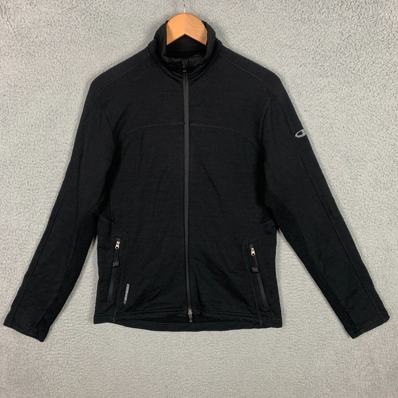 Icebreaker Merino GT 320 Jacket Mens Medium Black Expedition Weight New Zealand - Picture 1 of 13